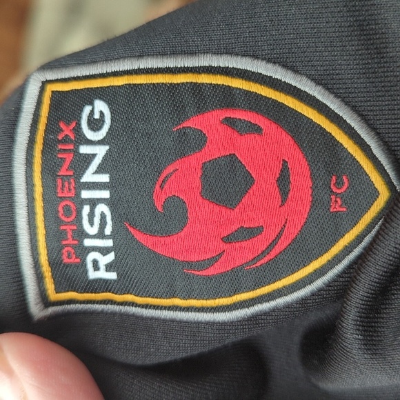 MACRON Red/ Black Phoenix Rising Soccer Club Zip Up Knit Jacket Sz XL - Picture 8 of 12